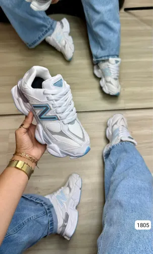 tenis new balance branco c/azul