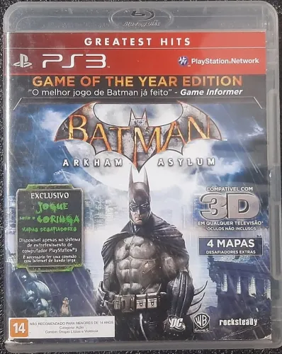Batman Arkham Asylum - Game of the Year Edition - PS3 semi-novo