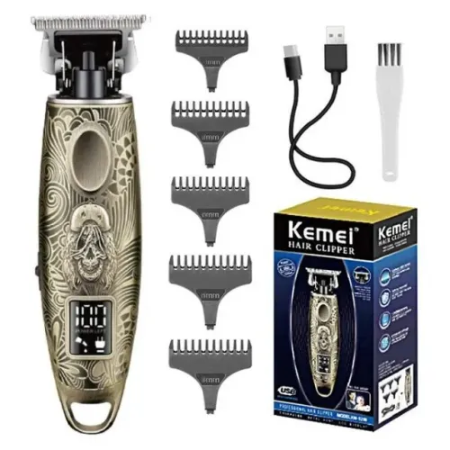 Máquina de Acabamento Kemei KM-3298 Professional Trimmer - Visor LCD