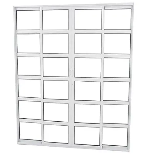 PORTA DE CORRER TRAVESSA 4 FOLHAS 2.10X2.00 ALUMÍNIO BRANCO