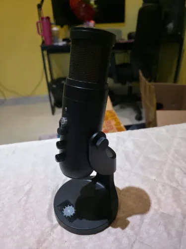 Microfone gamer unidirecional+ suporte pra braço