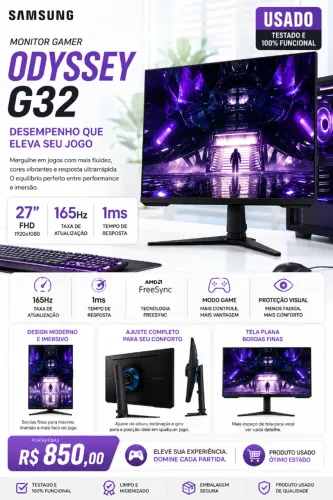 Samsung Adyssey G32 full hd 165hz