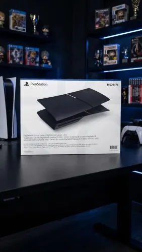 Faceplate Tampa Ps5 Slim - Preto Black - Midnight black