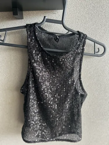 Cropped todo em tela bordão com partês