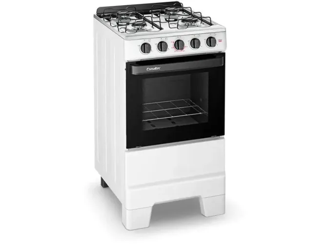 Fogão 4 Bocas Esmaltec Branco Ideal Pop 4120