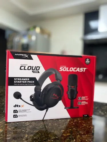 Headset Hyperx Cloud Core + Microfone Solocast 