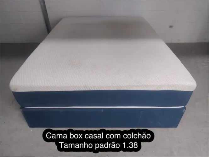 Cama box casal com colchão