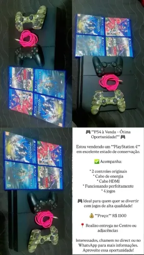 Vende ps4 completo
