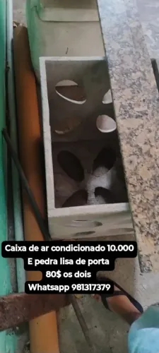 Caixa para ar condicionado + Pedra lisa de porta
