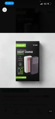 Power Bank Ecopower 22000mah Carga Rápida Ep-c867