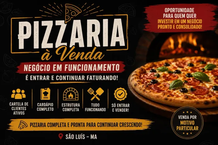 ? Pizzaria Completa à Venda - São Luís/MA