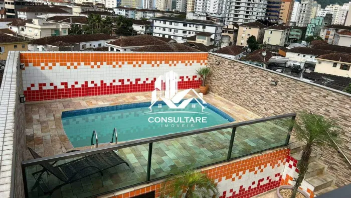 Cobertura com 3 dorms, Vila Valença, São Vicente - R$ 790 mil, Cod:3932