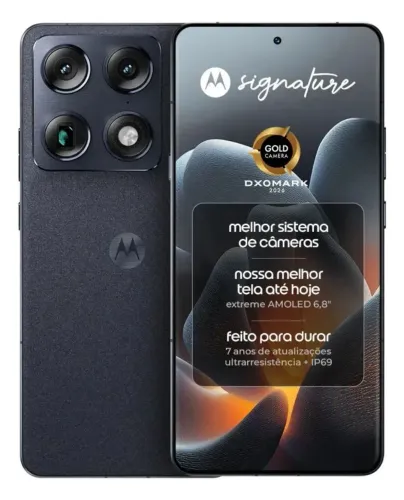 Smartphone Motorola Signature 5G - 512GB 12GB - PRETO