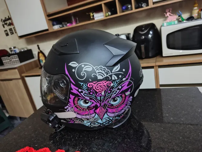 Vendo ou troco - Capacete EBF tamanho 60 com intercomunicador 