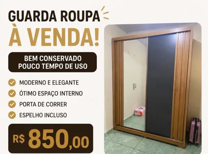 VENDE-SE GUARDA ROUPA