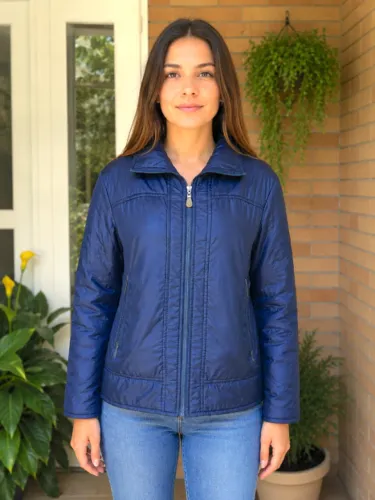 Jaqueta Feminina Azul Marinho Basica