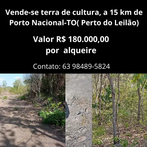 Terra bruta, cultura, a 15km de Porto Nacional