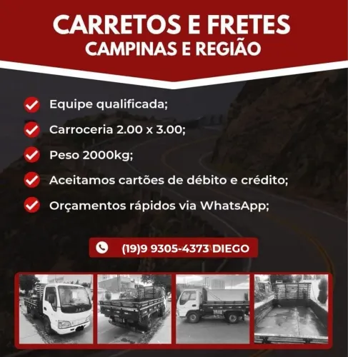 FRETES / CARRETOS / PEQUENAS MUDANÇAS