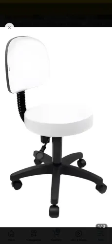 Mocho cadeira branca semi nova