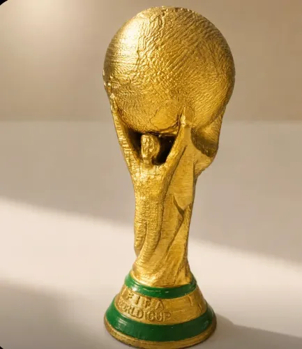 ?Taça Copa do Mundo FIFA Miniatura Dourada - Excelente Estado