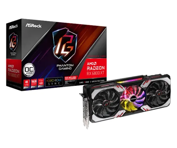 PLACA DE VÍDEO AMD RX 6800 XT PHANTOM GAMING - RODA TUDO EM PERFEITO ESTADO