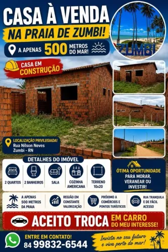 Casa a venda na praia de zumbi