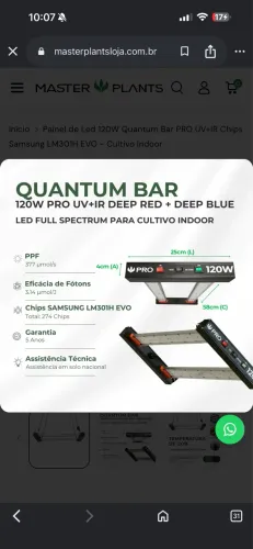 VENDO LAMPADA DE CULTIVO.