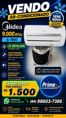 Ar condicionado já com a instalação incluso