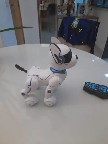 Cachorro Robô Interativo, Smart Pet, 12 Comandos - Acompanha Controle Remoto