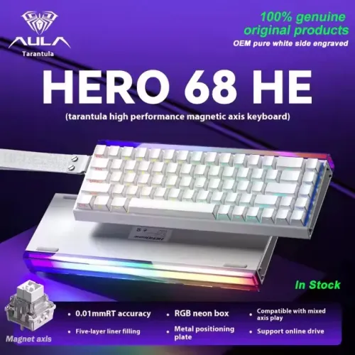 Teclado Gamer Magnético Aula HERO68HE com fio
