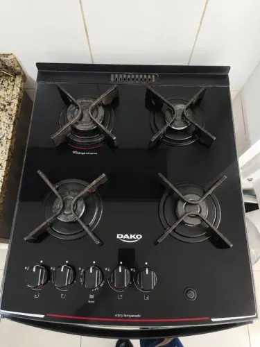 Fogão de Piso Suggar 4 Bocas Mesa de Vidro Neo Glass Preto - Bivolt