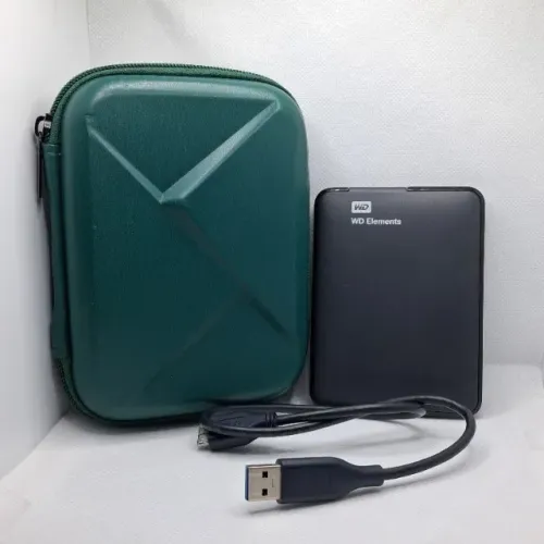 HD externo 1TB WD Elements usb 3.0 com bolsa para armazenar