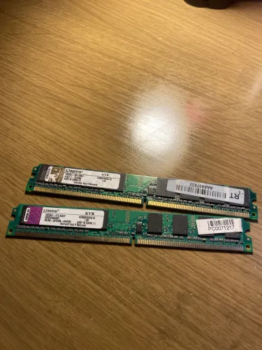 Doação Kit 2x Memória RAM DDR2 Kingston 1GB cada - Total 2GB
