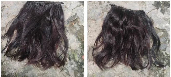 cabelo humano 2 telas 