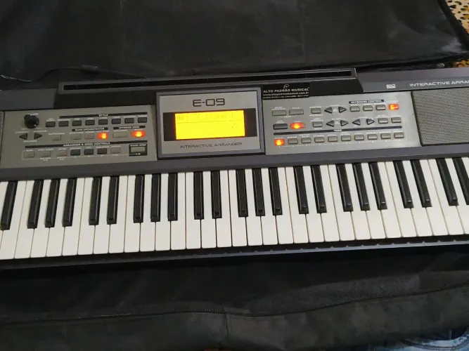 Teclado Roland E 09 com pedal de e mochila 