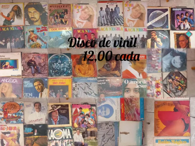 Disco vinil 12,00 reais cada