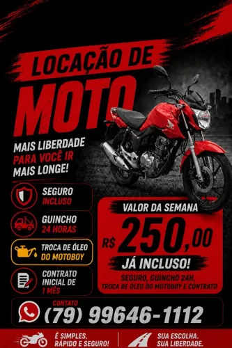 Aluguel de motos / locação e intenção de vendas