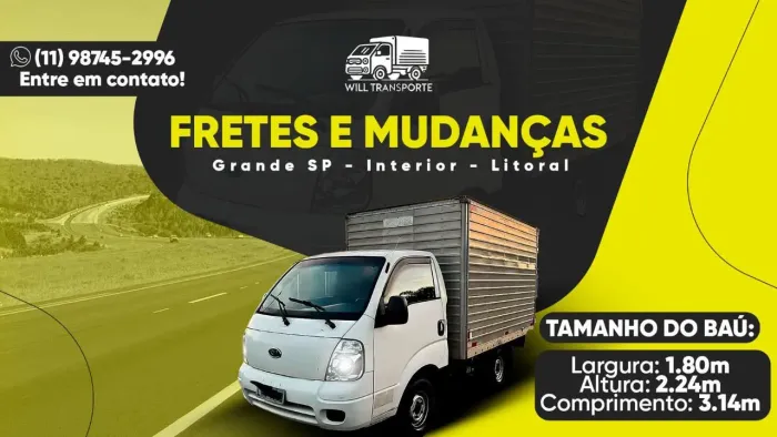 Fretes, mudança e carretos.
