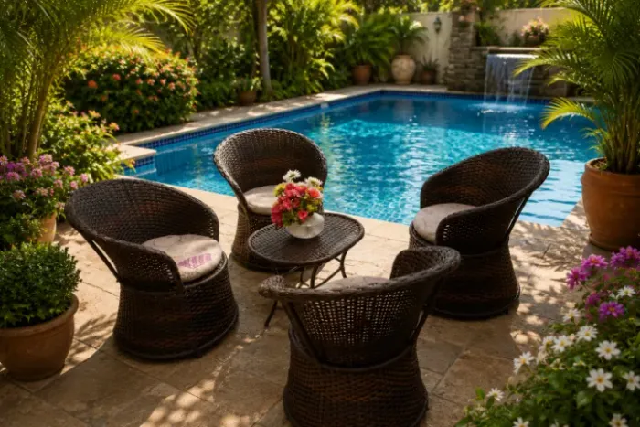 Conjunto de cadeiras e mesa para lazer