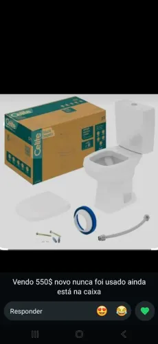 Vendo no sanitário novo