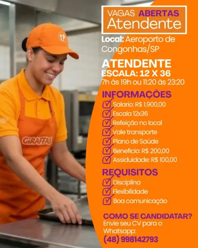 VAGA ATENDENTE