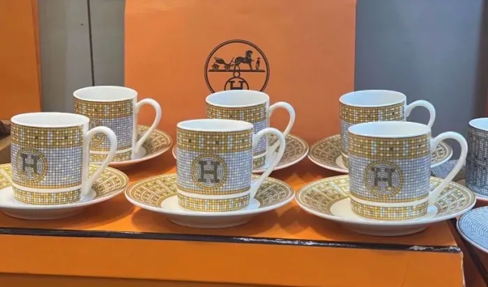 Kit 6 xícaras café Hermés