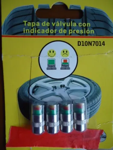 Tampa de Válvula de Ar de Pneu Com Indicador de Pressão