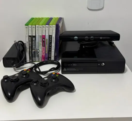 ? Xbox 360 Completo + 2 Controles + Kinect + MUITOS JOGOS