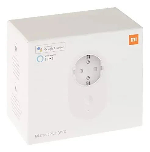 Xiaomi Smart Plug 2 branca, uma tomada inteligente com conexão Wi-Fi.