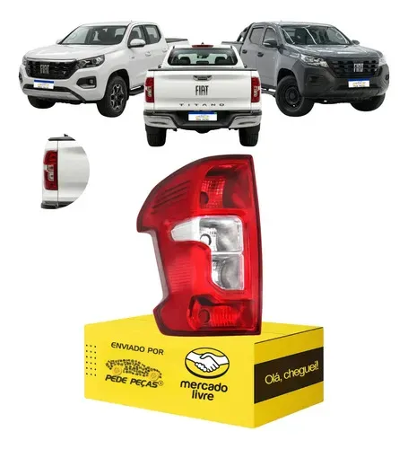 Lanterna Esquerda Fiat Titano Volcano 2025 2026 Sem Led Esquerdo/motorista Vermelho