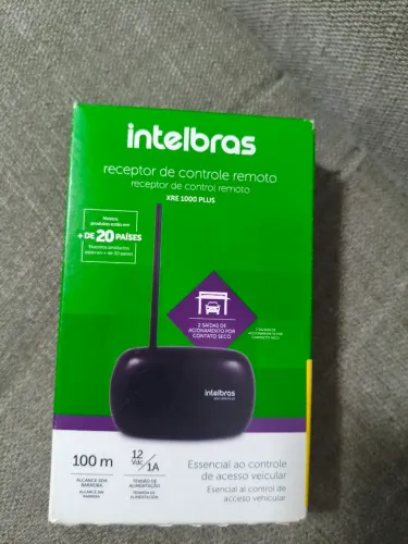 Receptor de controle remoto. Intelbras - XRE 1000 plus. NUNCA USADO.