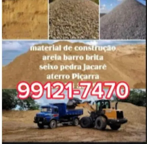 Materiral De construção areia barro brita seixo aterro Piçarra