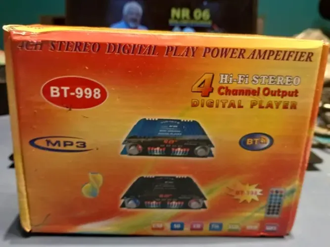 Novo na caixa 4 canais stereo digital hi fi bt-998 mp4