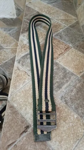 Cinto masculino verde com bege